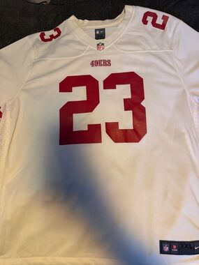 Nike White & Red San Francisco 49ers #23 Football Jersey